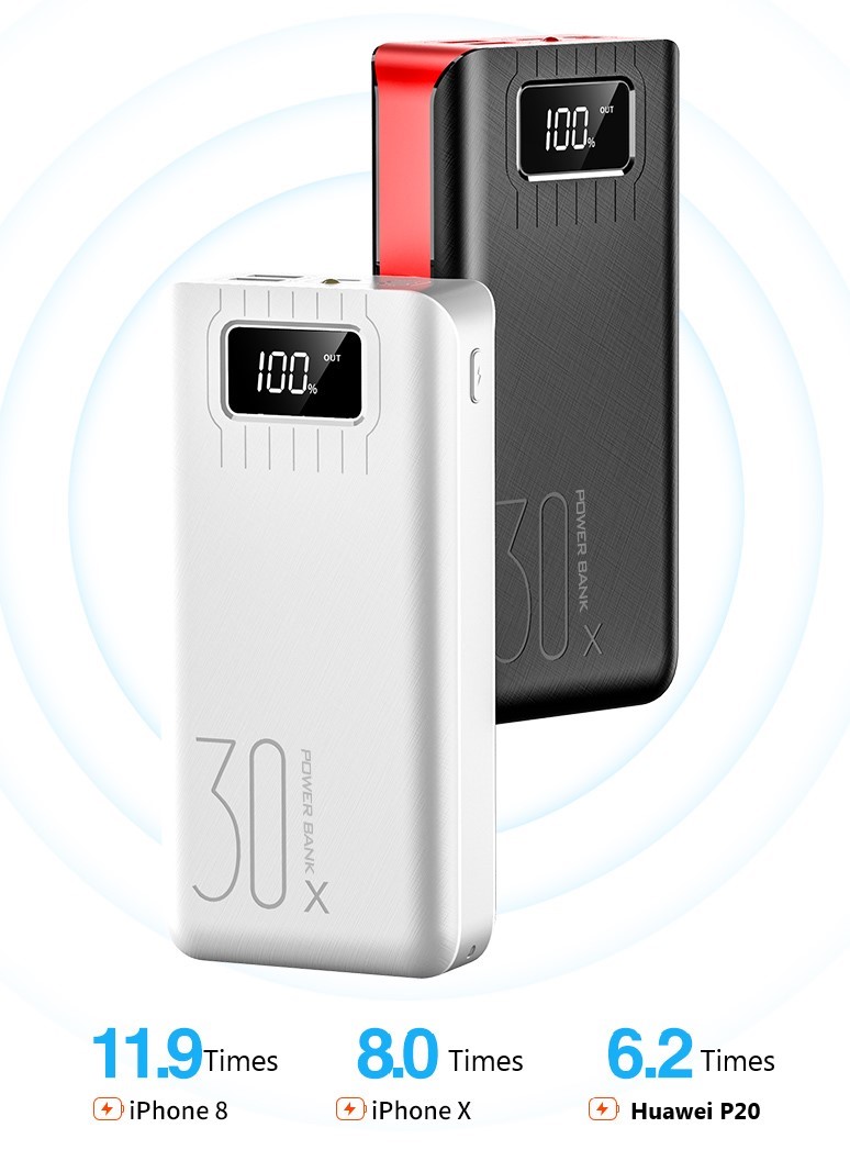 Big capacity 30000mah Power bank with 2 USB output Power Bank 30000 Powerbanks