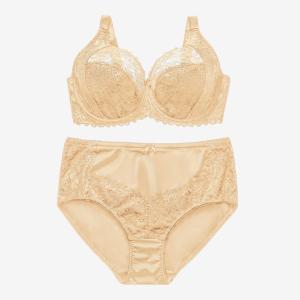 Quality BEIZHI Fashion Lace Thin Bra &amp; Brief Set Lingerie Women Underwire Plus Size Bra And Panty Sets E Cup wholesale