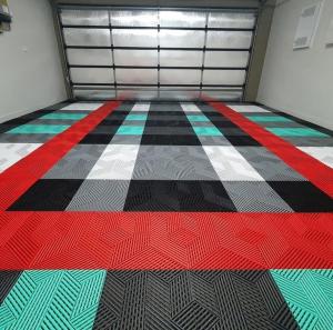 Quality Garagetrac Floor Tiles 0.7In Black Vinyl Interlocking Garage Floor Tiles wholesale