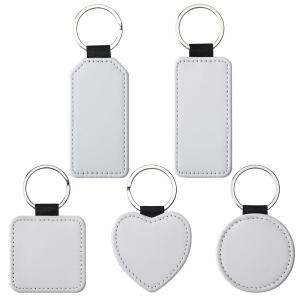Quality Printable Sublimation Leather Keychain Blanks With DIY Printing wholesale