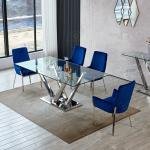NO Folded OEM Velvet Dining Room Chairs Stainless Steel Metal Legs Dining Chairs