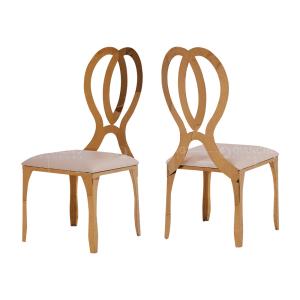 Quality Upholstered 48x53x91cm SS Dining Chairs Mirror Polished For Party Event Wedding wholesale