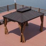 Galvanized Steel Canopy Outdoor Hardtop Gazebo Outdoor Aluminum Gazebo