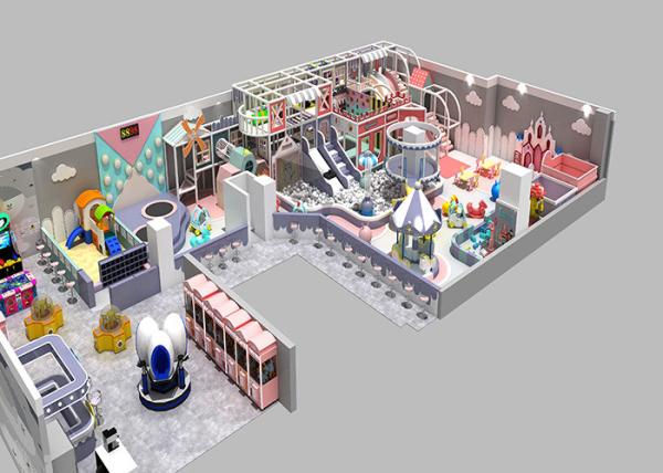 Cheap 100 Sqm Indoor Play Zone Large Play Sets Playground Supplier From China for sale