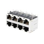 LPJG47502CNL 10/100/1000 Base-T Integrated Magnetics 2x4 Port 8P8C RJ45 Female