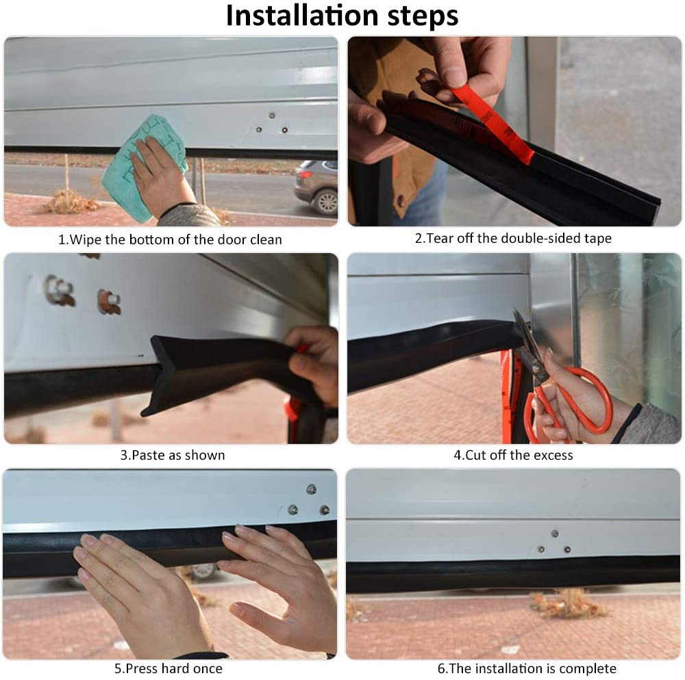 Moulding Made Easy with 0.5mm-10mm Thickness Universal Garage Door Threshold Seals