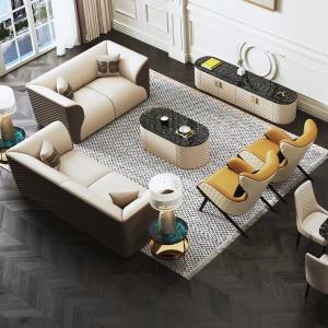 Quality Luxury Modern Leather Sofa Set Couch Living Room Sofa Hotel Villa wholesale