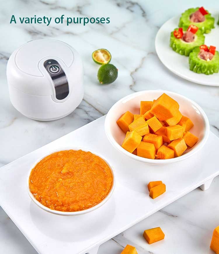 Stainless Steel 37W DC Motor Vegetable Processor With 350ml Capacity And Chopping Blade