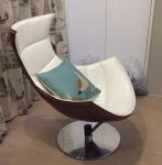Designer leather chair ottoman furniture rotating lobster chair bentwood lounge