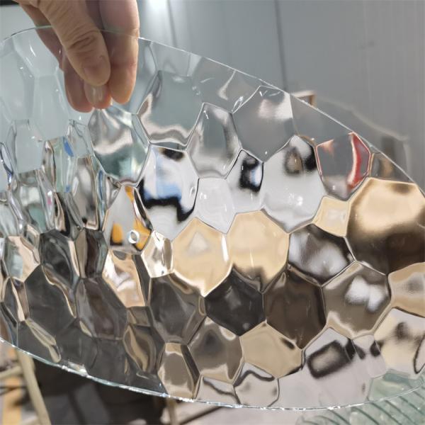 Water Cube Textured Decorative Tempered Glass 10mm Thickness For Partitions