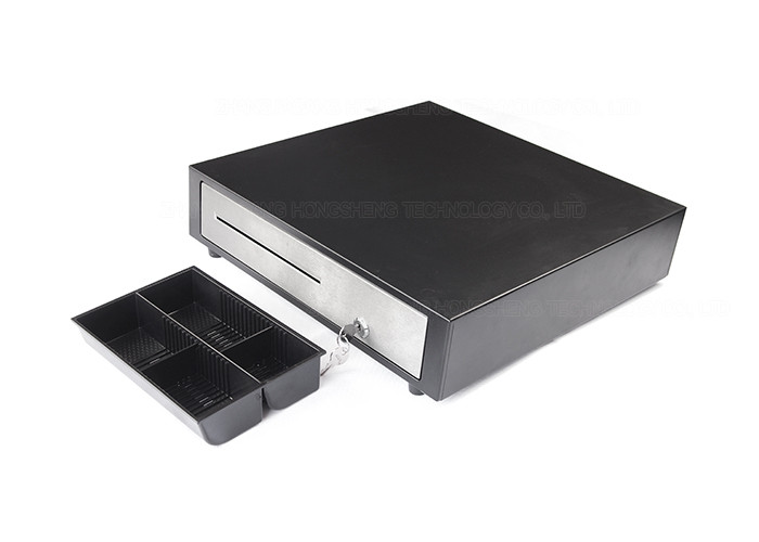Black Metal Cash Drawer USB Interface 6 Bill 4 Coin Removable Tray 4242P