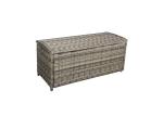 Aluminum Frame Garden Wicker Cushion Storage Box High Density Weaving