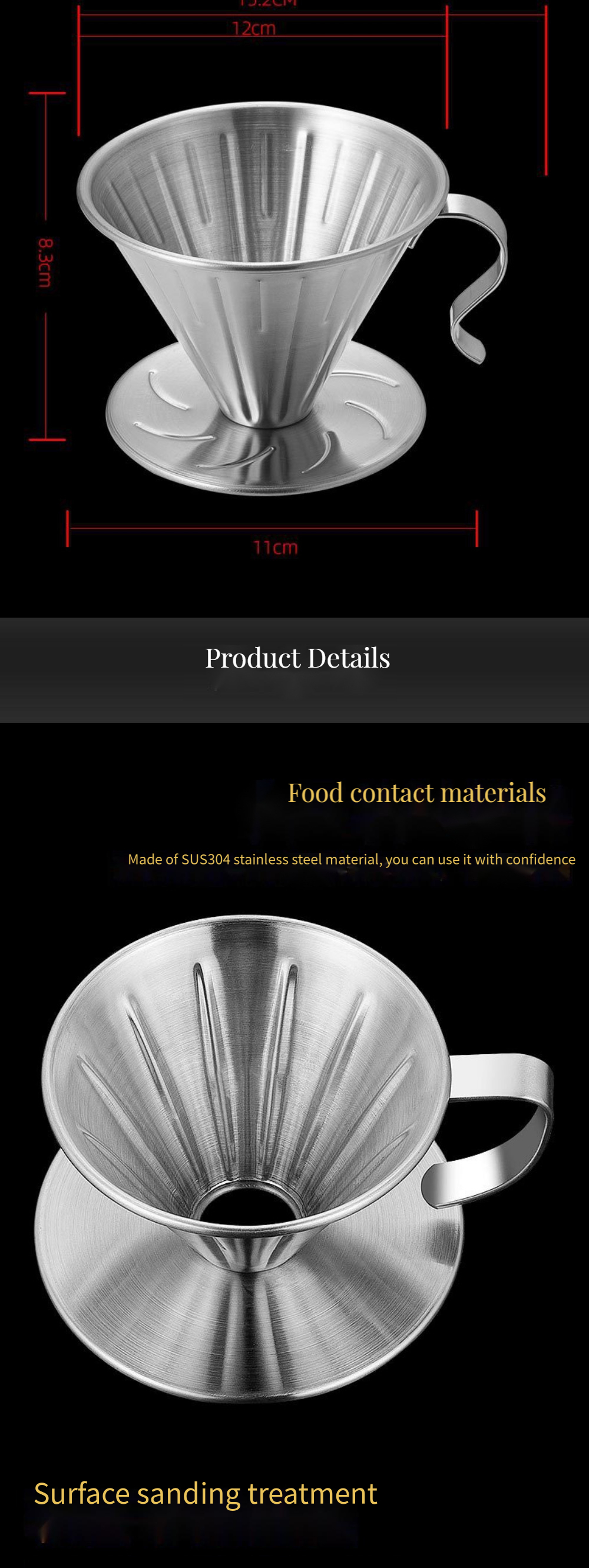 Coffee Filter Baskets Stainless Steel Holder for Classic Home Afternoon Tea Tools