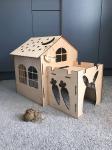 4mm Birch Plywood Rabbit Bunny House 76x46x56cm wooden rabbit furniture