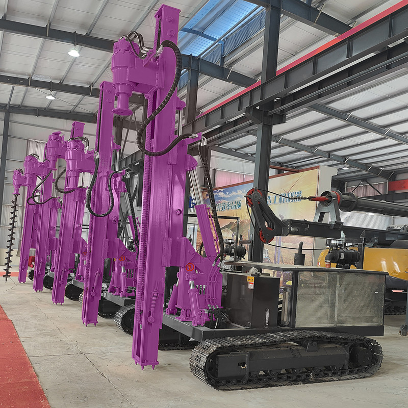 Portable Pile Driver Hydraulic Vibration Piling Machine Solar Screw Pile Driver Machinery
