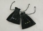 Black Drawstring Velvet Gift Bag For Jewelry Package Environmental Friendly