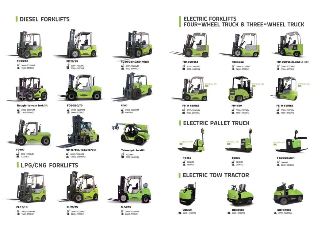 China New Diesel Forklift Truck LPG Gasoline 3tons 3.5tons 4tons 5tons 6tons 7tons Forklift for Sale
