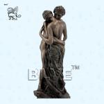 Life Size Bronze As One' Love Statue brass couple Romantic sculpture