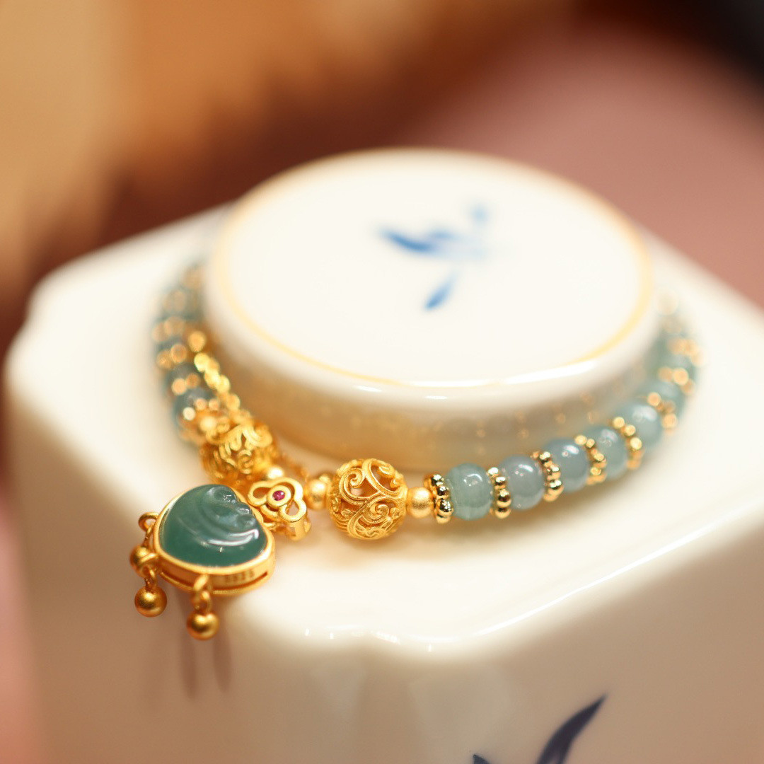 Luxury Hotan Jade Safety Clasp Pendant Women Bracelet Jewelry Natural Freshwater Pearl Myanmar Jade Bracelet For Women Fashion Jewelry Jade Handcarved
