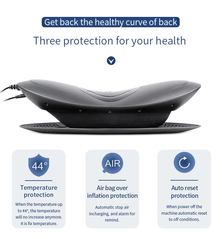 Air Bag Waist Electric Lumbar Back Massager For Lower Back Pain 22cm width