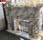 Modern Mini Hand Crafted Mantle Art Sculpture Arched French New York Marble