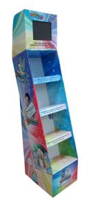 Quality Sturdy Cardboard Floor Display Rack Multipurpose Four Layers wholesale