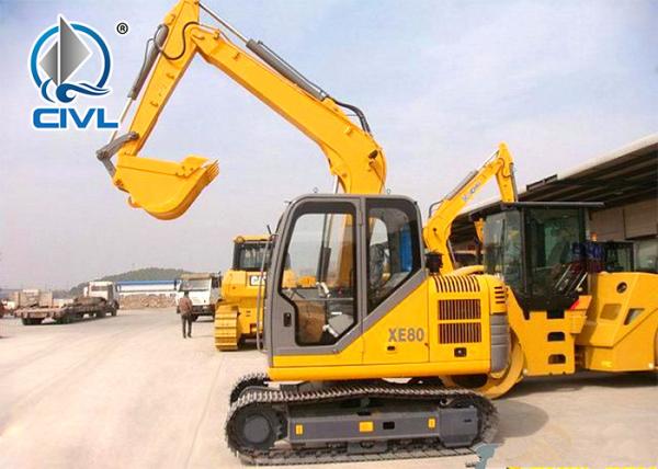 Hydraulic Crawler Excavator Bucket 0.34m³ / XE80 Excavator For Construction