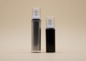 Quality Metallic Silver ABS Airless Vacuum Pump Bottle For Cosmetic Cream Packing wholesale