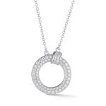 18K 14K 10K Solid Gold Clarity CVD Round Cut Bezel Lab Grown Diamond Necklace