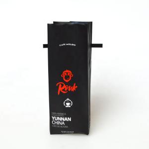 Quality Foil Gusseted Mylar Matte Black Coffee Bags CMYK Printed ISO9001 wholesale