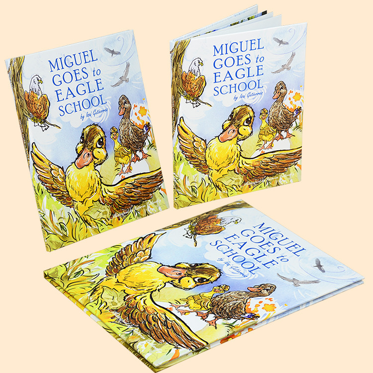 Full Color English Story Kids Book Printing Customized A4 Hardcover 40 Pages