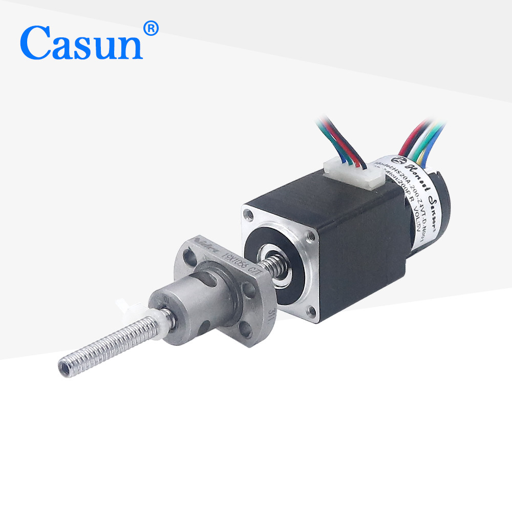 20×20×27.5mm NEMA 8 Close Loop Motor Ball Screw Stepper Motor With Encoder