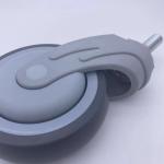 5 Inch Swivel TPR Stem Medical Casters Wheels For Trolley Furniture