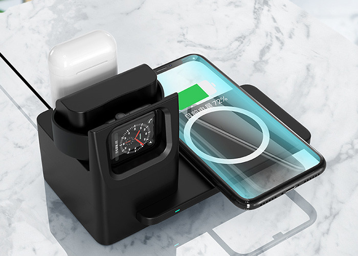 ABS Multifunction Pearl White 10W 3in1 Wireless Charger