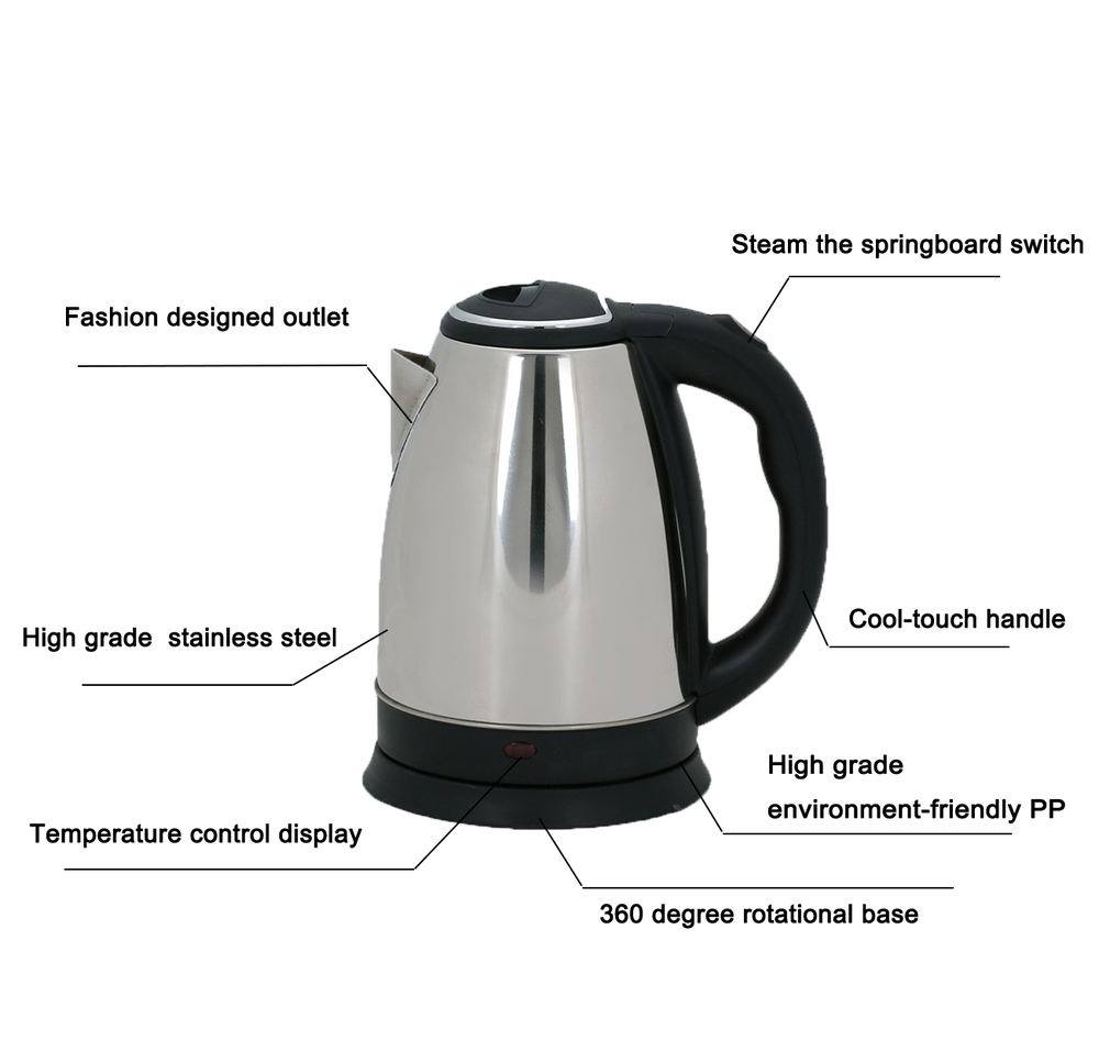 Fashionable Metal Electric Tea Kettle Dust Proof Cover Water Boiling Kettle