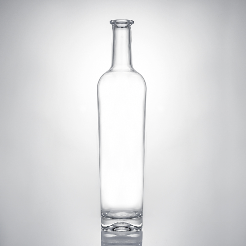 Glass Liquor Bottle with Cork Stopper Body Material Glass Customized Round Shape