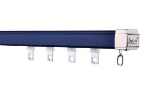Quality Dark Blue Silent 6mm Height Aluminum Curtain Track Ceiling Mount wholesale