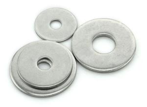 China Metric round gasket, carbon steel fastener connection, blue white galvanized on sale