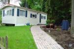 Light Steel Frame Custom European Prefab White Mobile Homes / Colorbond Roofing