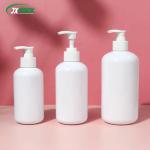PET Plastic Shampoo Bottles 250ml 300ml 500Ml White Pressure Pump Shampoo Bottle