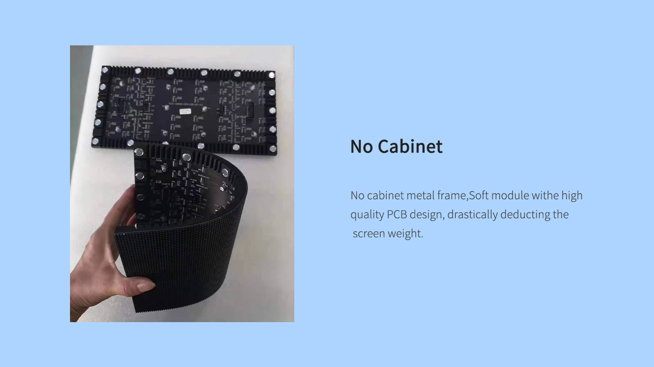 1500cd/Sqm P2 Flexible LED Display Module , Indoor Flexible LED Panel Screen Display