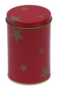Quality Red Color Tin Tea Canisters , Round Tea Tin Box With Dia72 x 112hmm wholesale