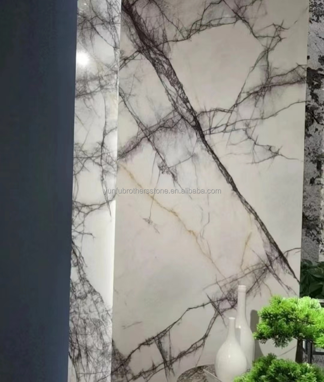 Polished Fragrant Snow Plum Stone Marble Bathtub Cut-to-Size for Living Room Hotel