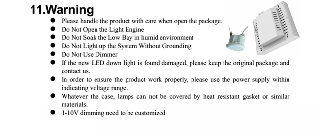 Luxeon 3030 Chip LED Lowbay Light