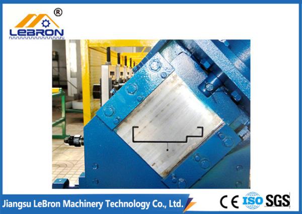 Hydraulic Cut Door Frame Roll Forming Machine , Steel Door Frame Machinery 8-12m