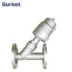 2/2 Way Piston Operated Stainless Steel Body Flanged Pneumatic Angle Seat Valve