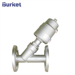 Quality Pneumatic Stainless Steel Flange Y-type Angle Seat Valve With Stainless Steel Actuator wholesale