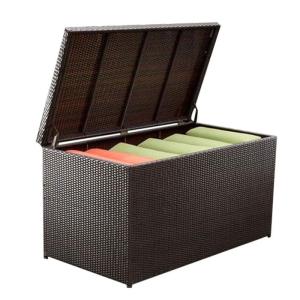 Quality Brown Rattan Wicker Stylish Square Outdoor Cushion Box wholesale