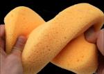 Yellow Tile Grout Sponge Sponge in Plastic Bag Package
