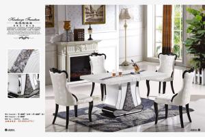 Quality rectangular 4 seater marble dining table furniture wholesale